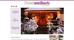 Desktop Screenshot of hotel-am-bach.de
