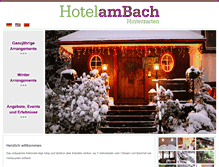 Tablet Screenshot of hotel-am-bach.de